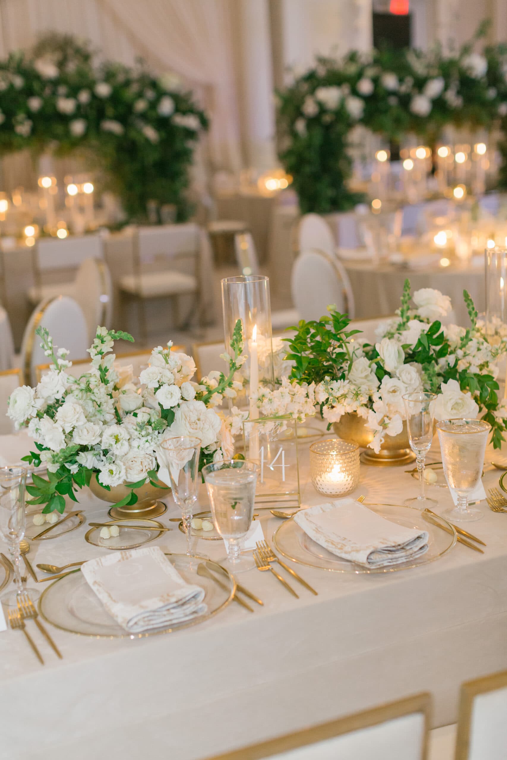 Tablescape No. 9 — Styled reception · ivory & gold by Cakeflair Couture