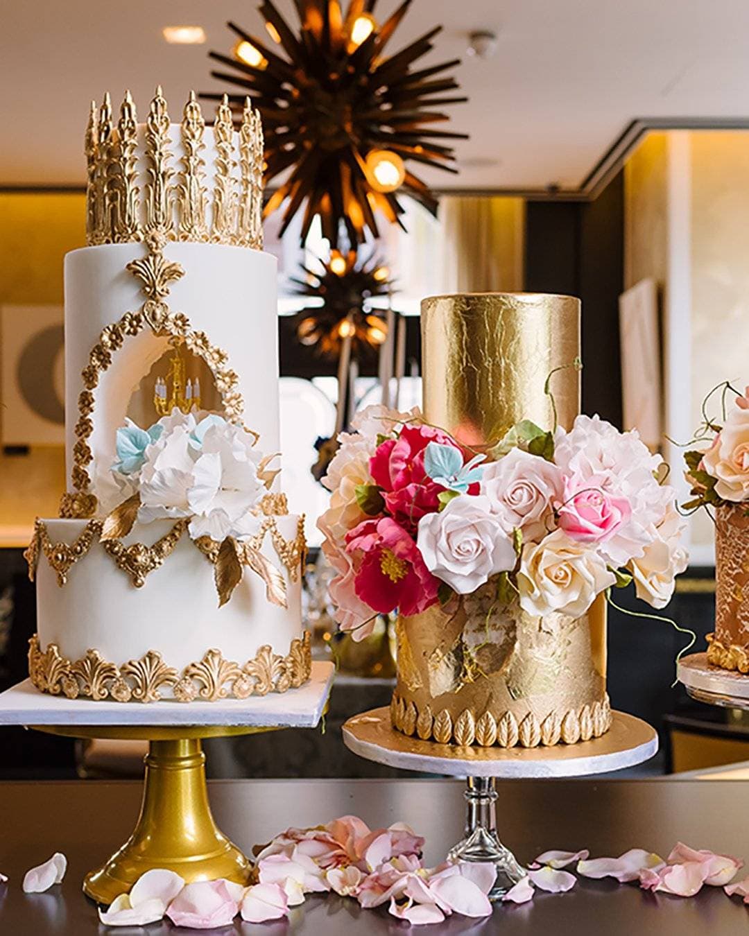 The Gilded Edition wedding cake collection by Cakeflair Couture